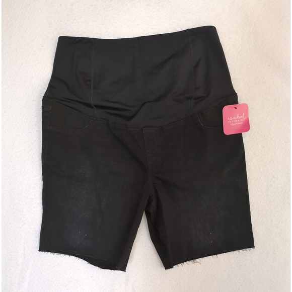 Isabel Maternity by Ingrid & Isabel Bermuda Black Jean Cut Off‎ Short size 18 - Picture 1 of 9